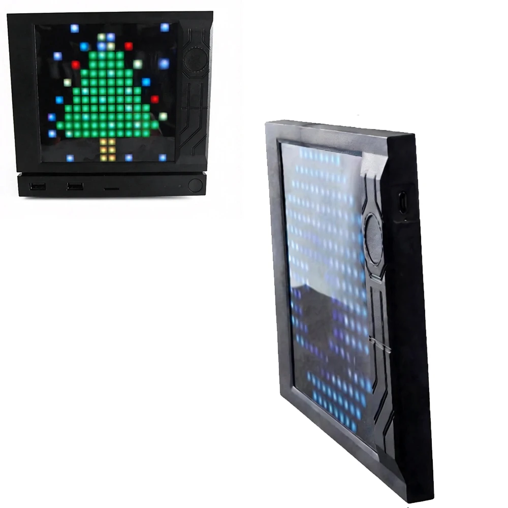 Pixel LED Faceplate for Steam Machine Gaming,16x16 Matrix Display with APP Control, Magnetic Replacement Panel &Built-in Battery