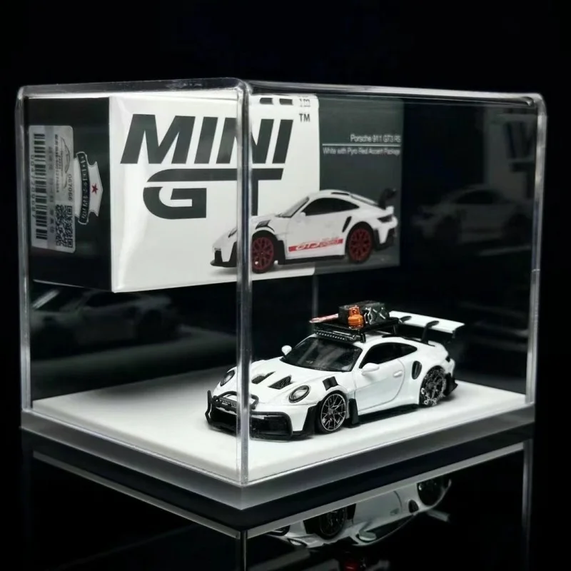 Pre-Assembled 1:64 Acrylic Display Case for MINIGT TLV Models & Original Box Backdrop (Car Not Included)