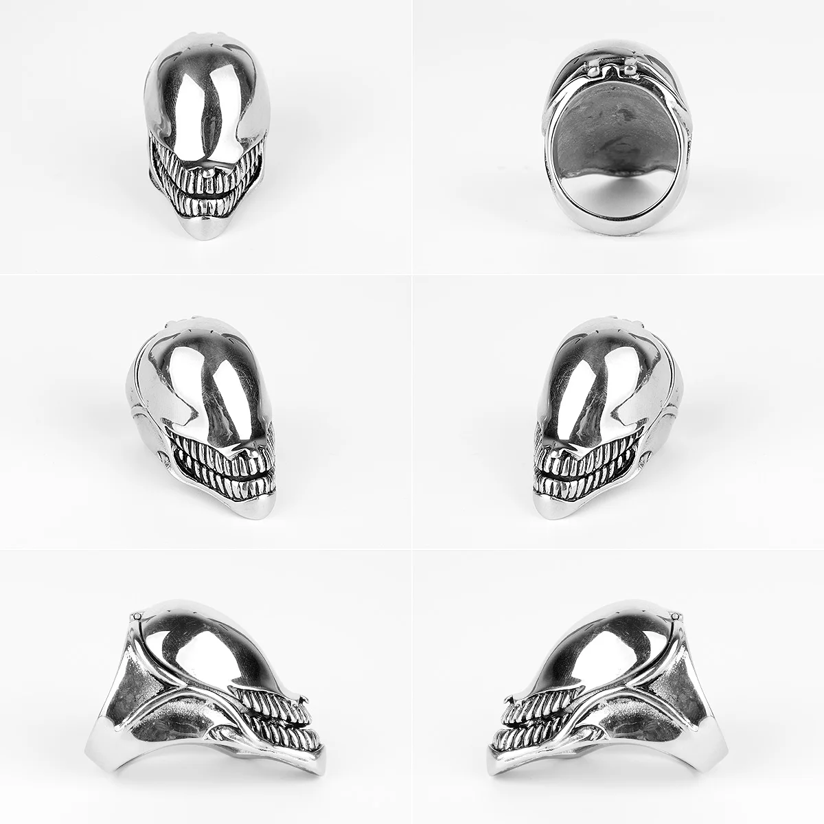 Stainless Steel Men Rings Venom Domineering Cool Punk Rock Hip Hop for Biker Male Boyfriend Jewelry Creativity Gift Wholesale