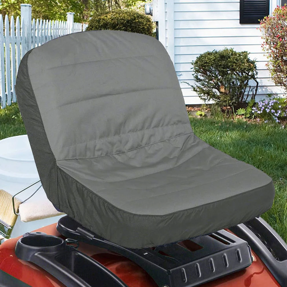 

Lawn Mower Seat Cover Tractor Riding Sun Protection Rain Cloth Gray Color Seat Protector for Men Storage Bag Dust Proof