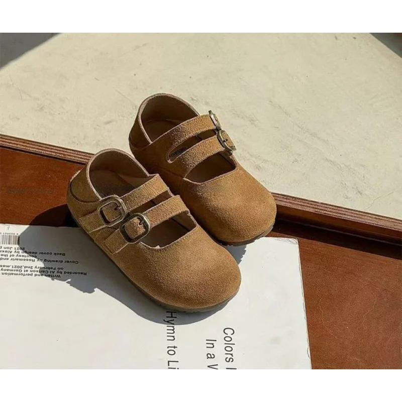 

2025 Spring & Autumn New Arrival Korean Retro Soft-Soled Leather Shoes for Girls, Princess Shoes Fashion Versatile Casual Flats