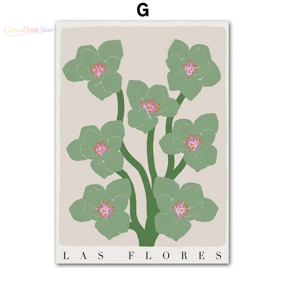 Flower Market Grid Vase Floral Plant Wall Art Canvas Painting Abstract Posters And Prints Wall Pictures For Living Room 2026