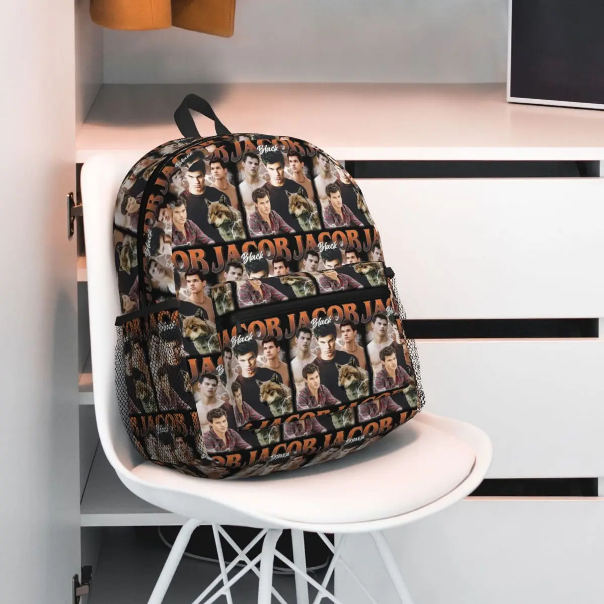 Vintage Twilight Jacob Classic Backpack Daypack Large Capacity Children BookBag School Bag Shoulder Bags for Men Women