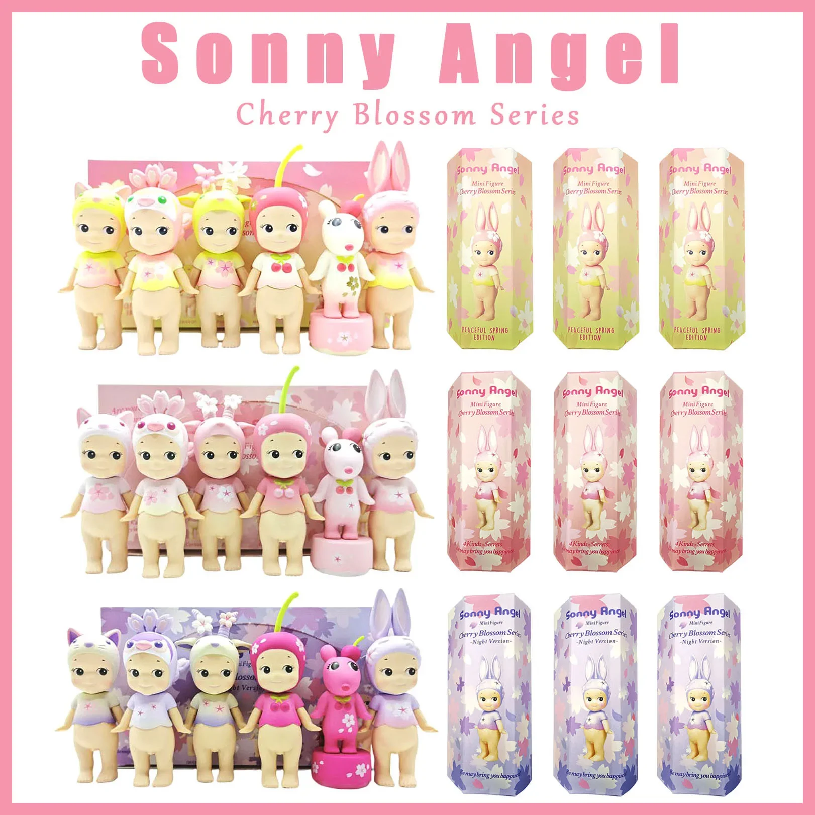 

New Sonny Angel Blind Box Toys Cherry Blossom Series Anime Action Figures Dolls Limited Editions Cute Mysteries Children's Gifts