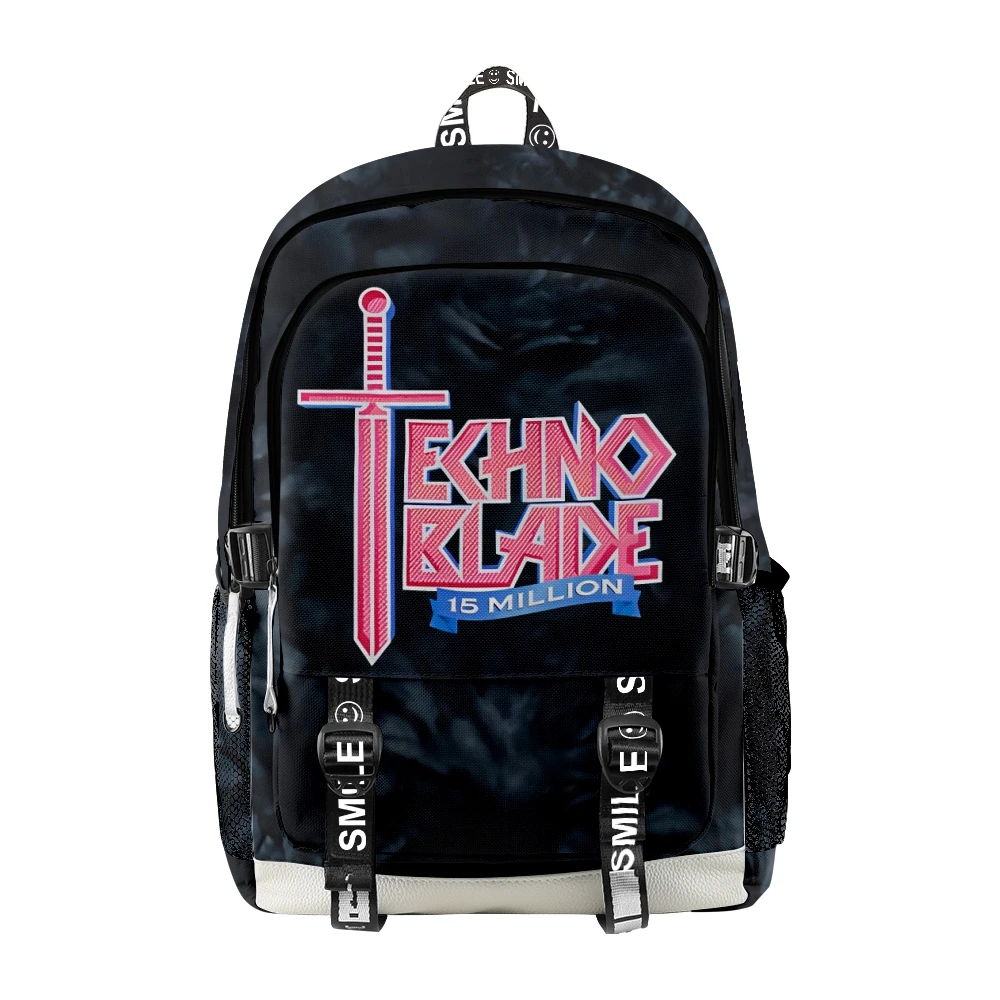 

Technoblade Merch 15 Million Subs Tie Dye Bag Zipper Backpack School Bag Unique Daypack Traval Bag Oxford Cloth