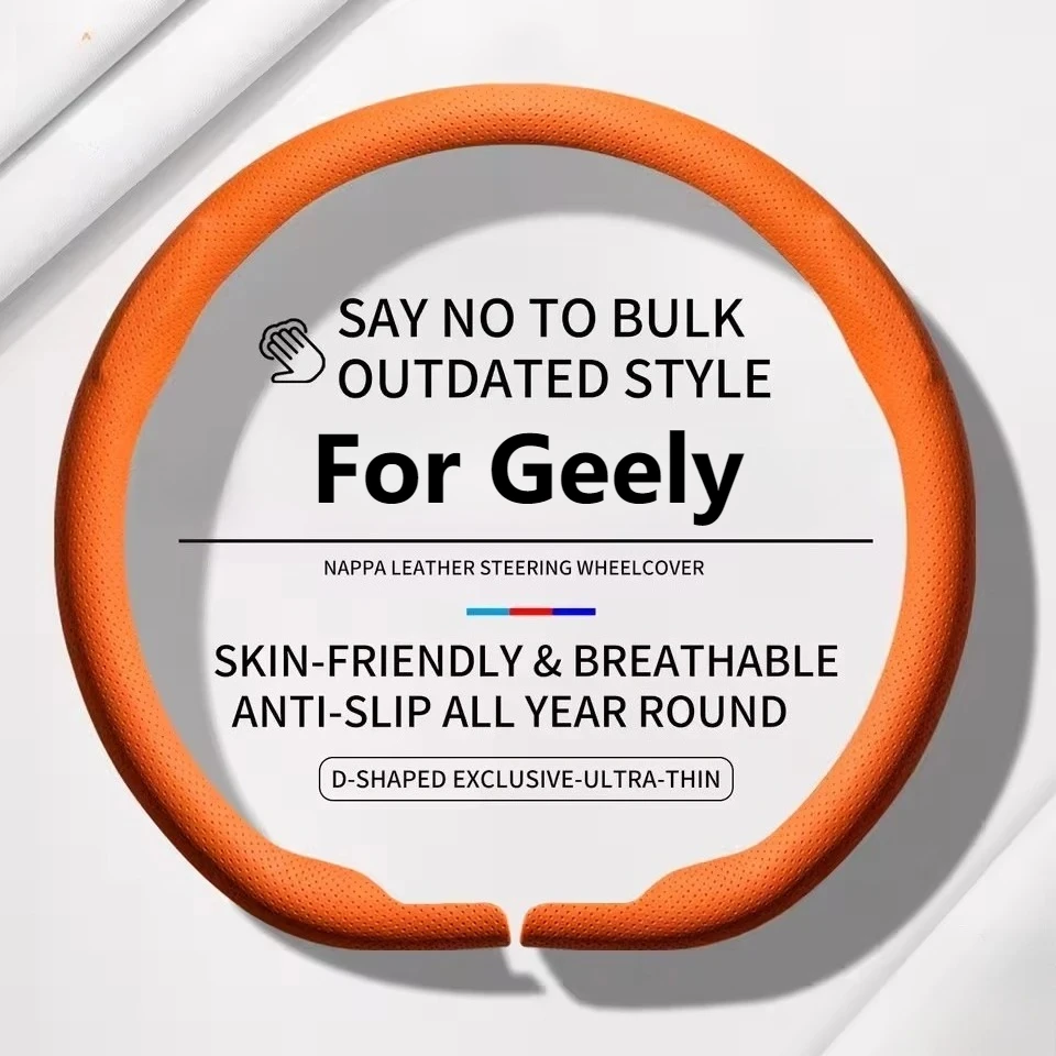  Ultra-Thin Anti-Slip Luxury Car Steering Wheel Cover For Geely Coolray Emgrand Monjaro Starray Preface Okavango EX5 EX2