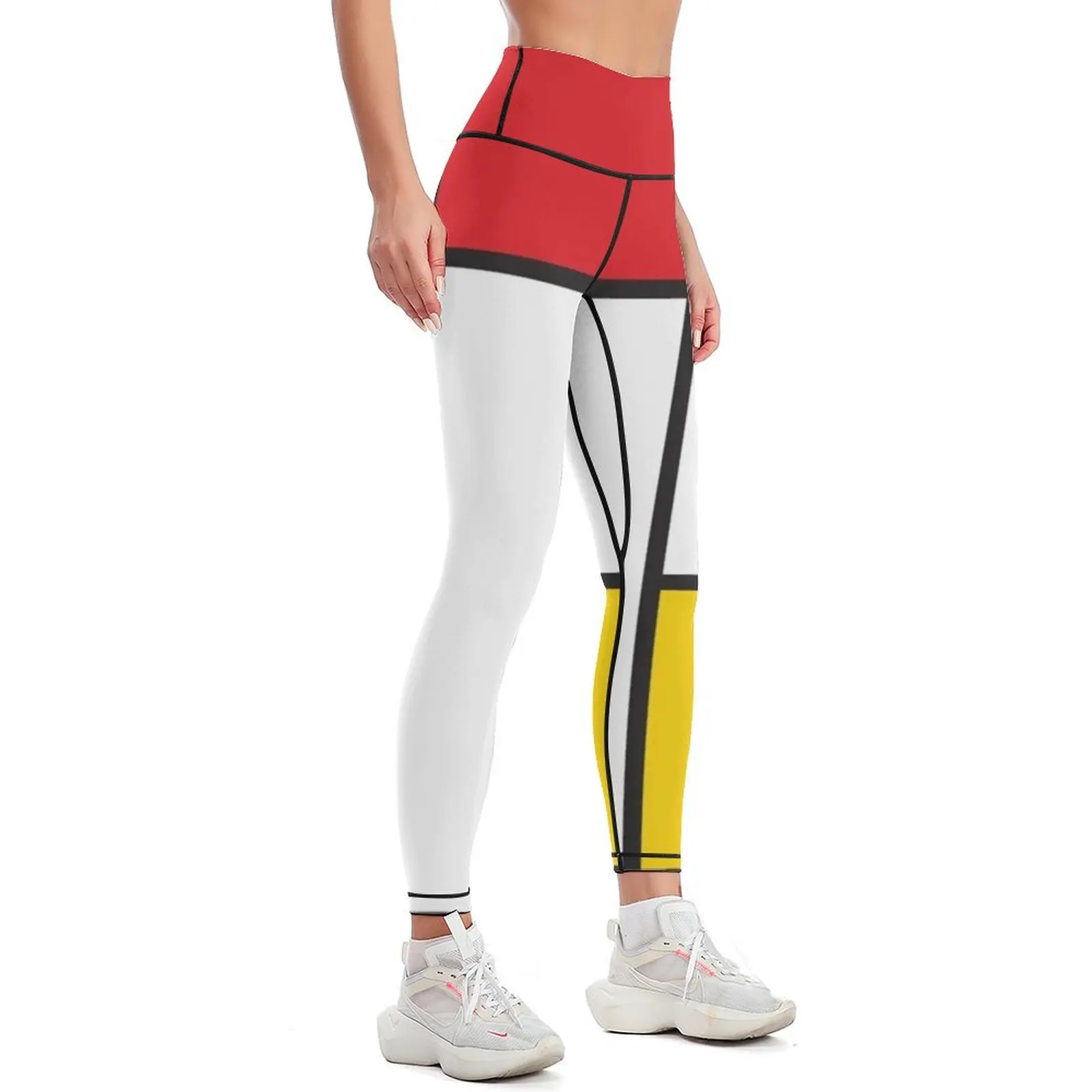 In the Style of Mondrian Leggings sporty woman gym Women's trousers Womens Leggings