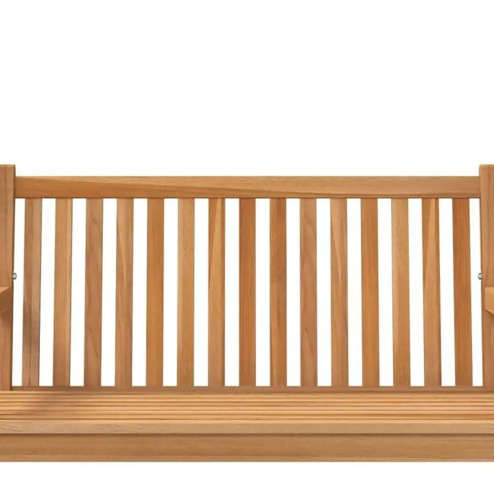 مقعد أرجوحة من خشب الساج في الهواء الطلق، 44.9x23.6x25.2، راحة الفناء للاسترخاء #3