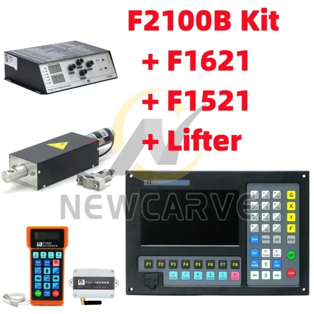 Plasma Controller+THC+lifter Kit F2100B+F1621+JYKB-100 For Plasma Cutting Machine Cutter NEWCARVE