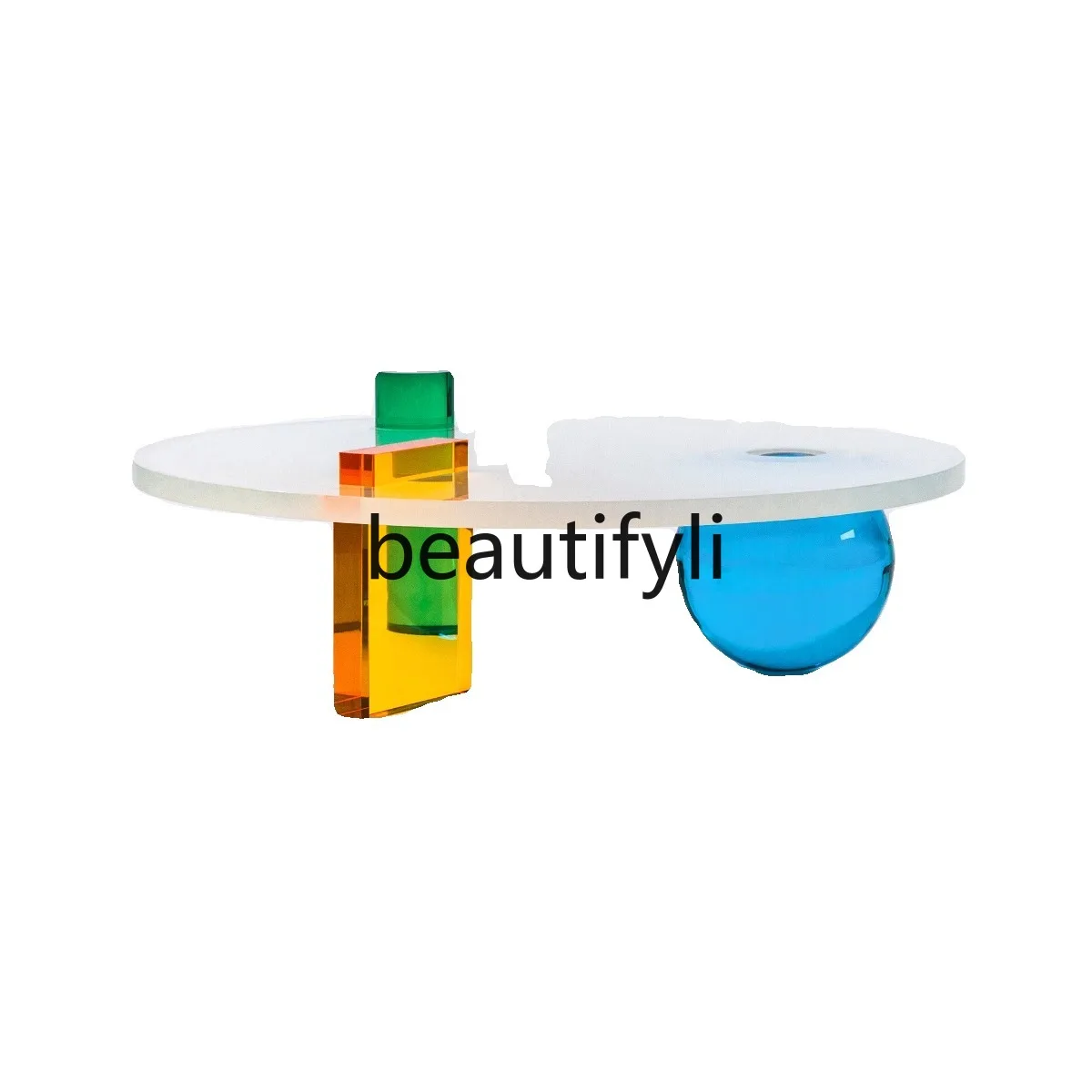 

Italian minimalist coffee table high-end acrylic coffee table design suspended coffee table acrylic