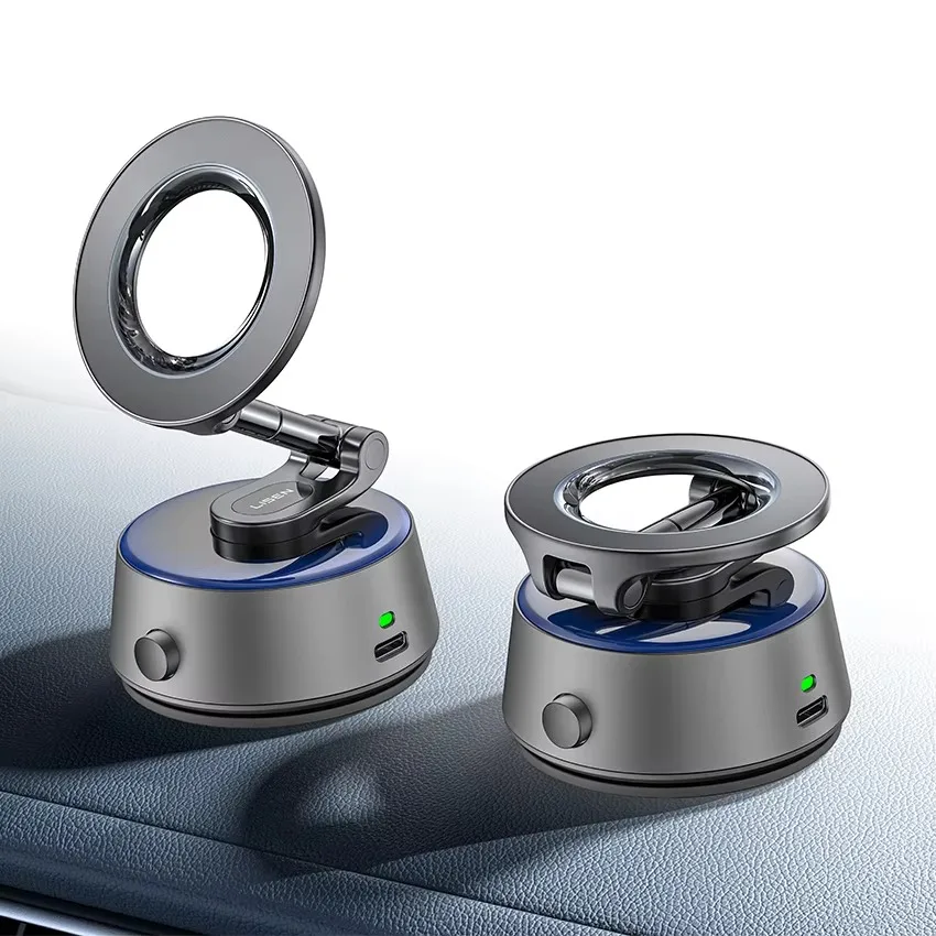 

LISEN A690 360° Rotation Electric Vacuum Magnetic Car Phone Holder 4 Axis Adjust Phone Mount for Dashboard Windshield