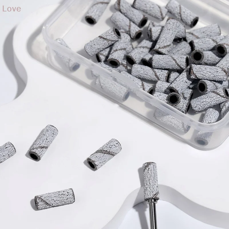 ミニネイルサンディングバンドマンドレルホルダーマニキュア用サンドペーパーリングステンレス鋼ネイルアートドリルマシンツールアクセサリー