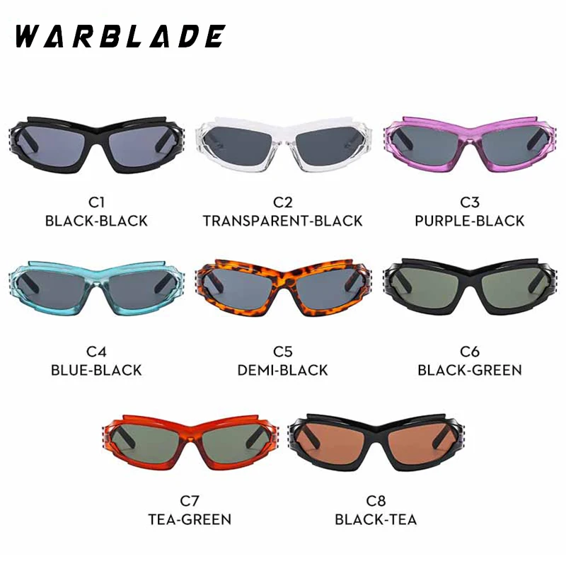 النظارات الشمسية الرجال امرأة Y2K موضة خاصة شكل فاسق شخصية النظارات الشمسية في الهواء الطلق الدراجات نظارات رياضية UV400 lrest دي سول