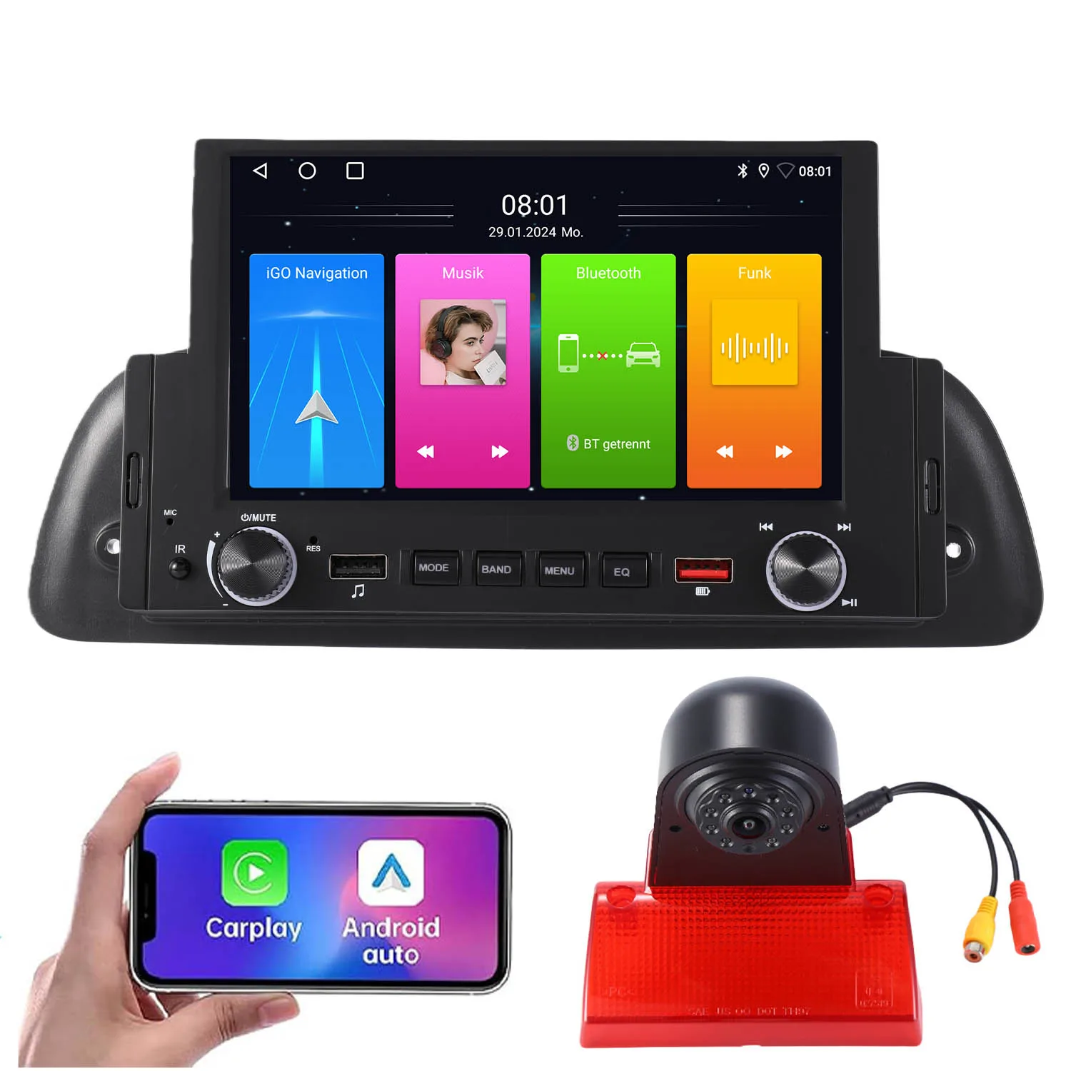 Carpaly GPS Android Car radio Navigation HD Reverse camera For Mercedes Benz Freightliner Sprinter 2500 3500 W901 W902 W903 W904