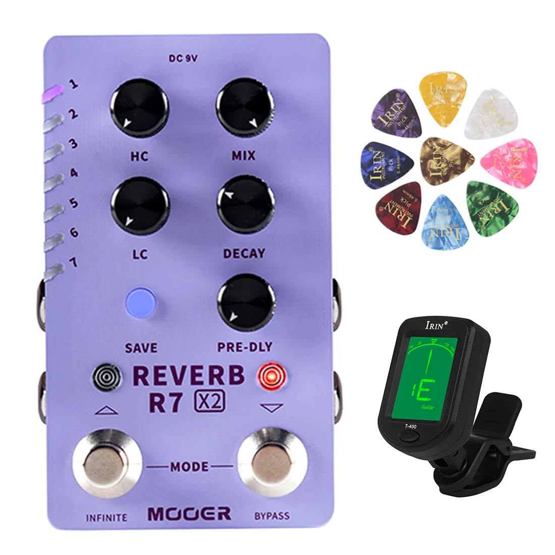 

MOOER R7 X2 Reverb Pedal 14 Stereo Reverb Effects Infinite Function Rever Guitar Pedal with Atmosphere/Spring/Hall/Room