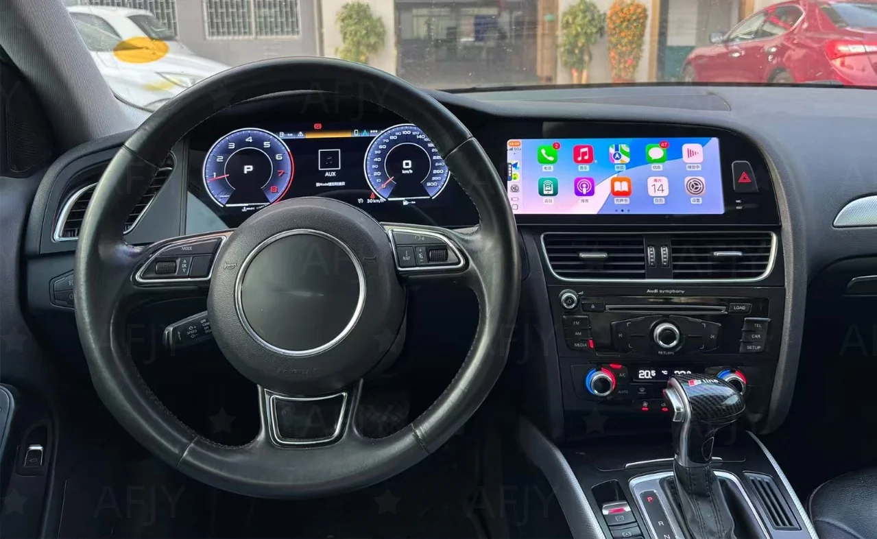 Für Audi A4 A4L 2009 2010 -2016 Auto-Armaturenbrett LCD Digital Instrumentenanzeige Dual-Screen Autoradio CarPlay Android Auto-Multimedia-Player