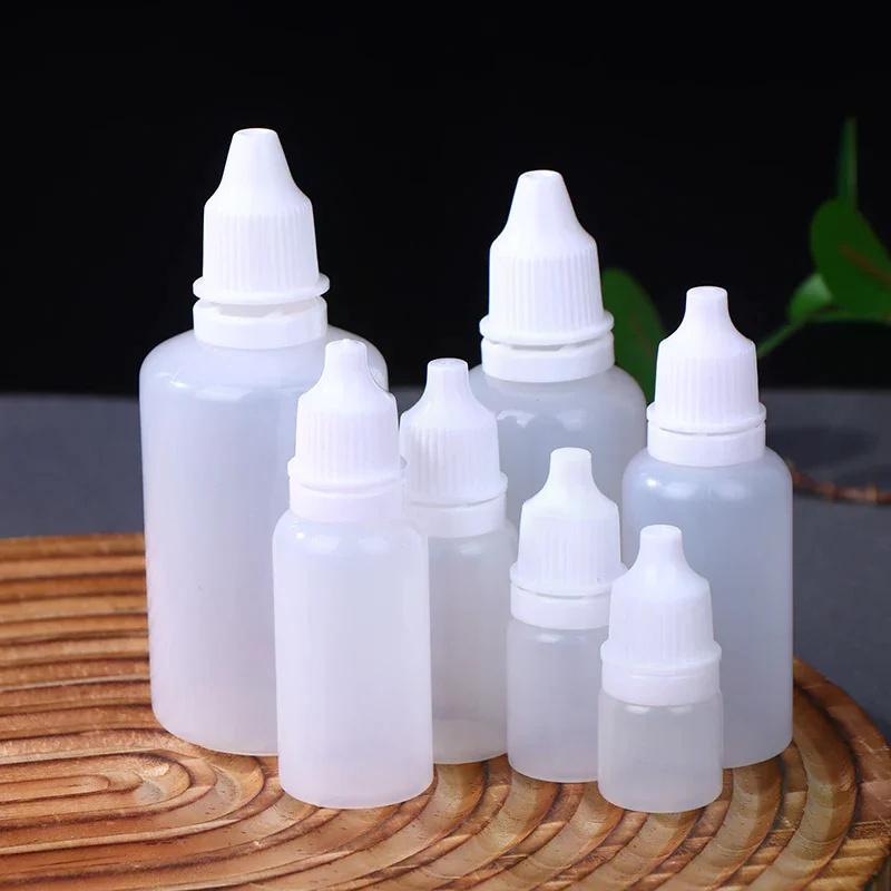 10Pcs 3/5/10/15/20/30/50ml Semi-transparent Empty Plastic Dropper Bottle Paint Beauty Oil Squeezable Refillable Bottle