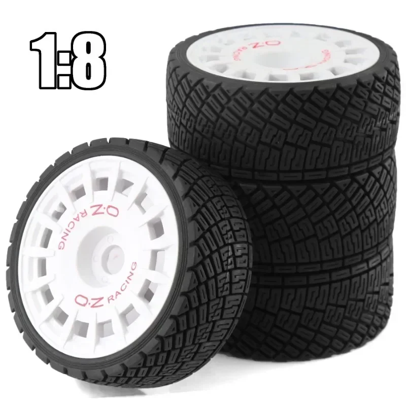 

4pcs1/8 RC Rally Car Tires On Road Tyres for 1/7 1/8 Scale Racing Car KM WRC C3 ARRMA Felony Infraction Limitless RC On-Road Car