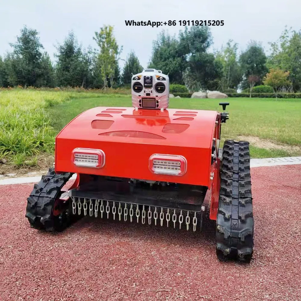 Hot Small Home Tracked Zero-Turn Lawn Mower Self-Propelled Weed Whacker Remote Control Garden Mower