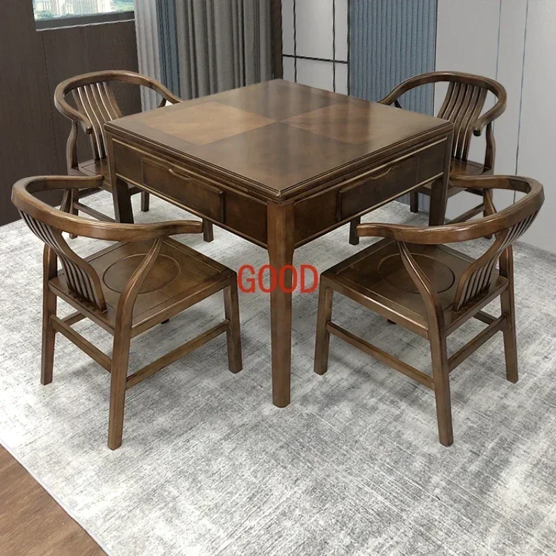 

Автоматический электрический стол для маджонга с функцией обеденного стола, бесшумный, с льняной обивкой