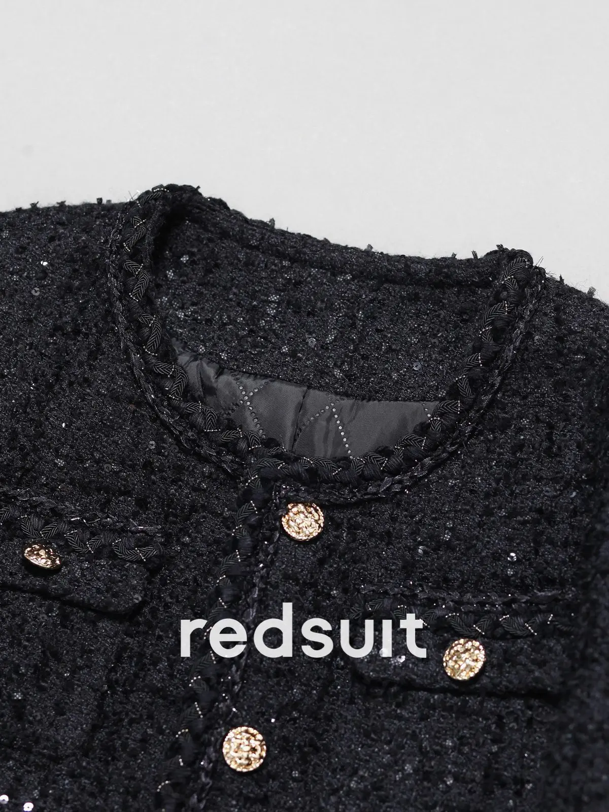 New Autumn winter cotton premium warm slimming classic coarse woolen coat round neck top Custom size