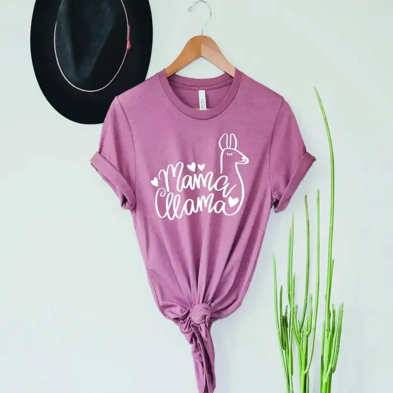 Mama Llama T Shirt Funny Lover Mothers Day Cute Mother Outfit Farm Mommy