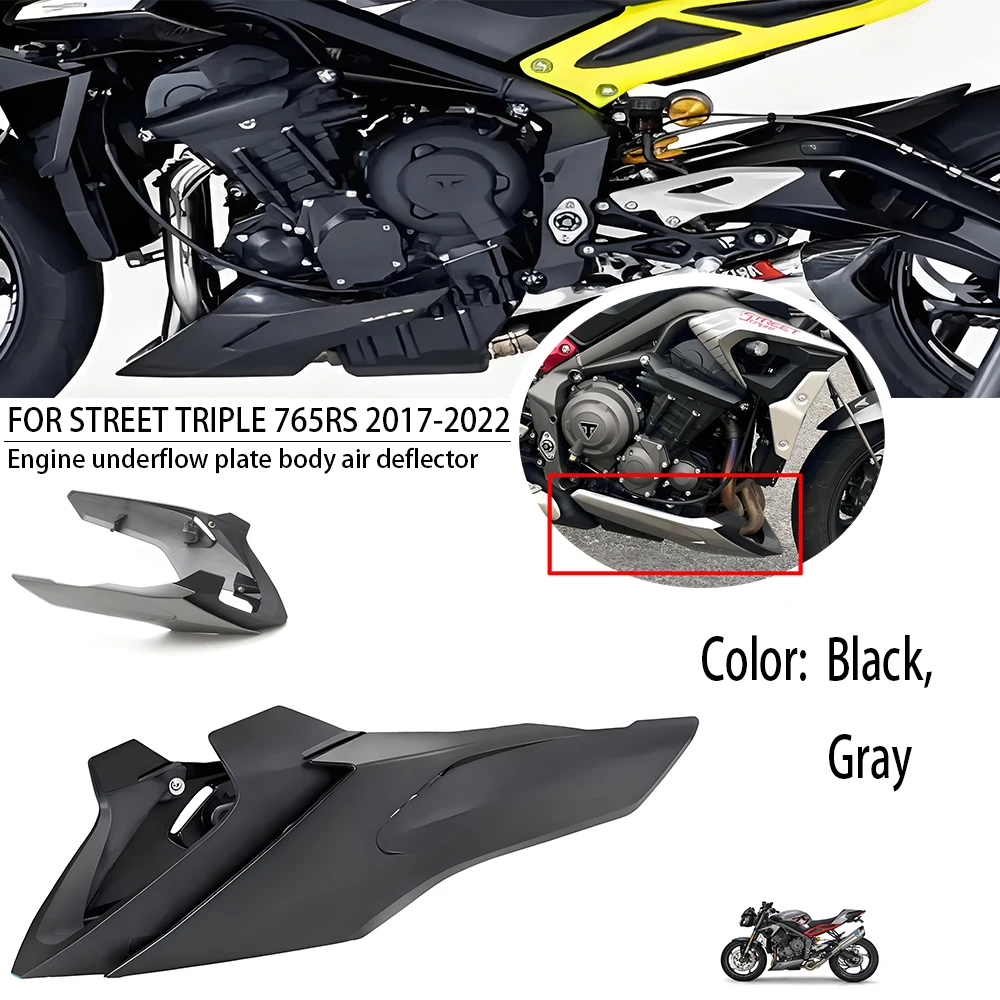 

Нижний спойлер двигателя мотоцикла, защита обтекателя, защита шасси для Street Triple 765 RS 765RS 2017-2022