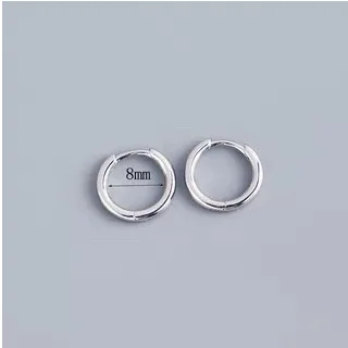 2PCS Winzige Edelstahl Huggie Kleine Creolen Für Frauen Runde Kreis Punk Unisex Rock Ohrring Knorpel Piercing Schmuck