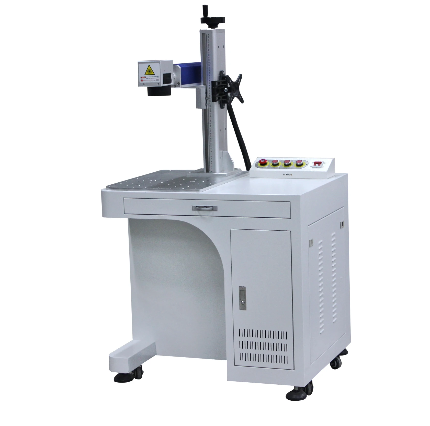 Desktop Cabinet Laser Marker 30w-100w Mopa Fiber Laser Marking Engraving Machine Stainless Steel for Metal