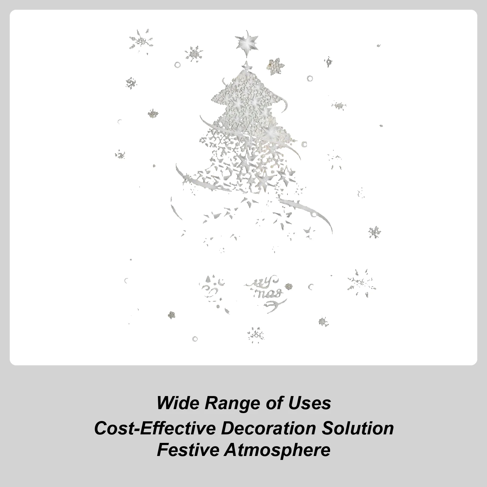 Christmas Window Clings 2 Sheets Decals 13.7 X 19.6 Inch Static Christmas Tree Seasonal Window Clings For Home Party Glass Door