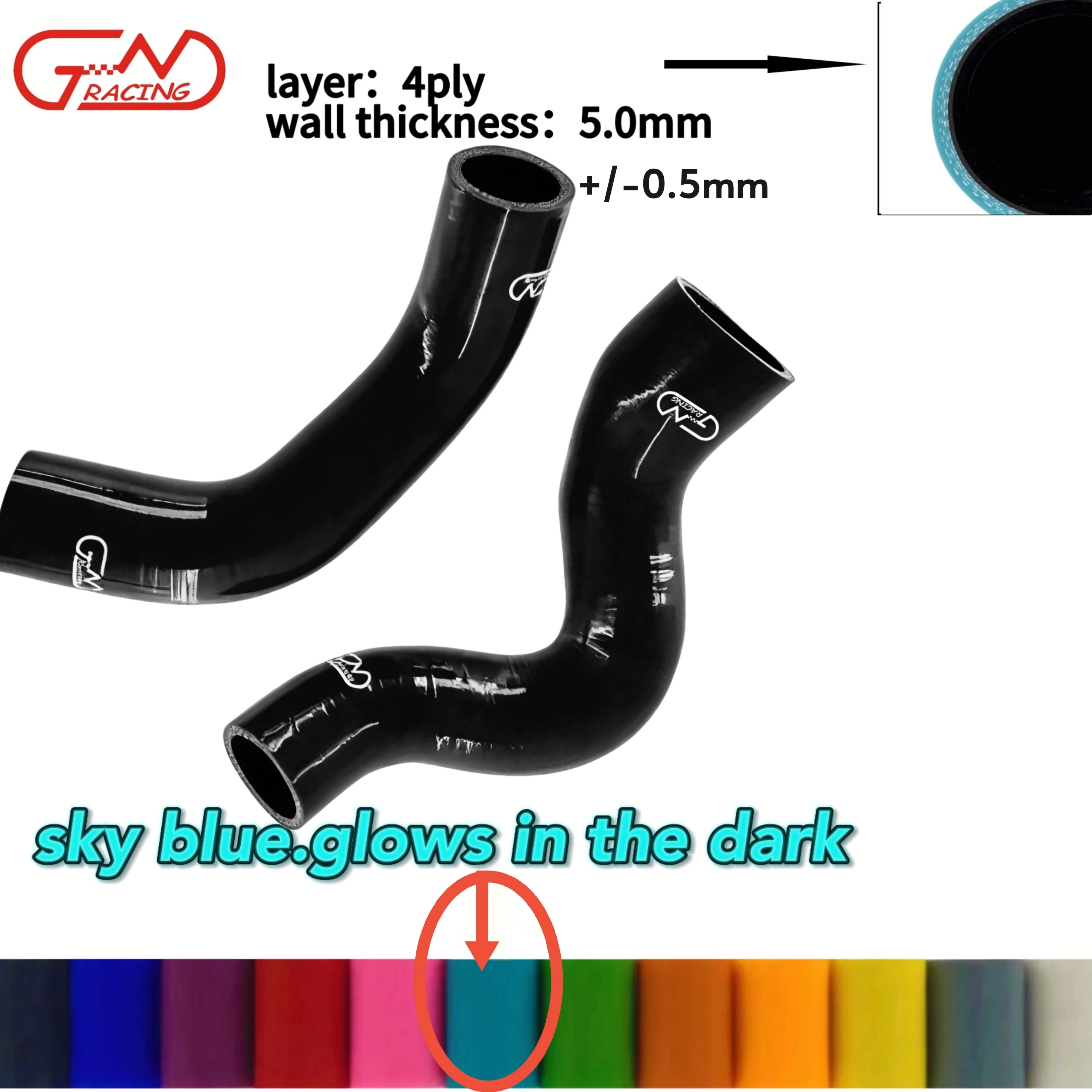 

Силиконовый комплект турбо-шлангов, 4-слойный, для турбо-шланга FIAT 500 Twin Air/500 CT Win Air Engine 312 A2 2011-