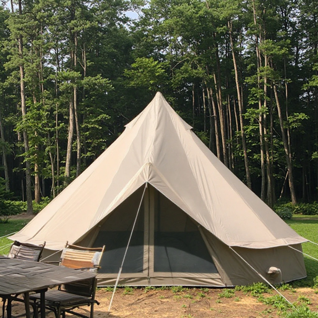 

Factory Price Oxford Bell Tent Waterproof Outdoor Cotton Fabric Yurt For Family Camping Safari Hotels And Vacations