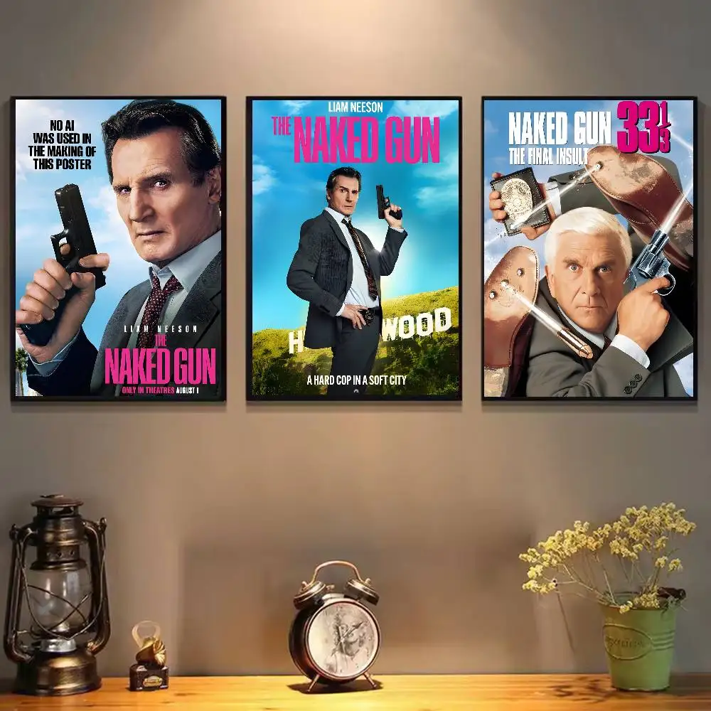 ملصق فني لفيلم الحركة الكوميدي T-The Naked Gun-MT مع مطبوعات هدية تزيين غرفة النوم وغرفة المعيشة