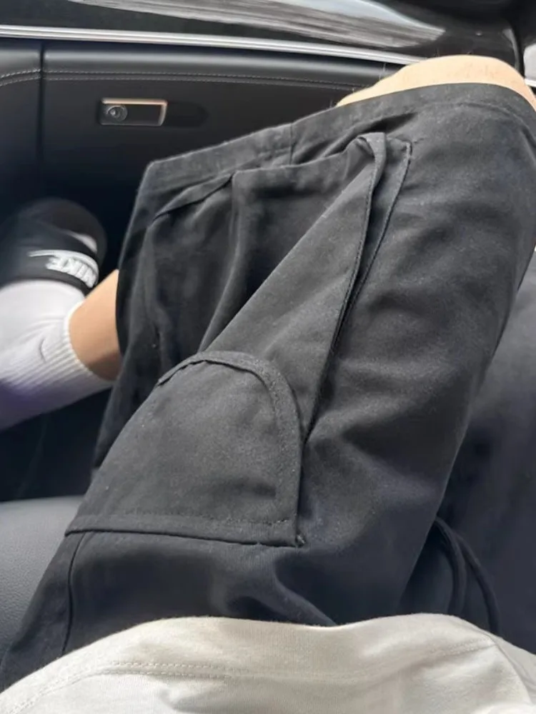 

American Sle Men's Bla Workwear orts Summer Cleanfit Pants Large ket Mountain System Functional Five-Part Mid-Pants