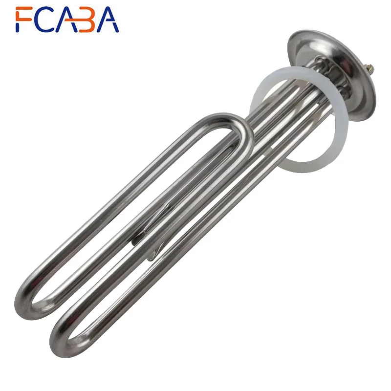 FCABA Stainless Steel Heating Tube Element 220V 3KW 210mm Tube Length Electric Resistance Water Heater Pipe