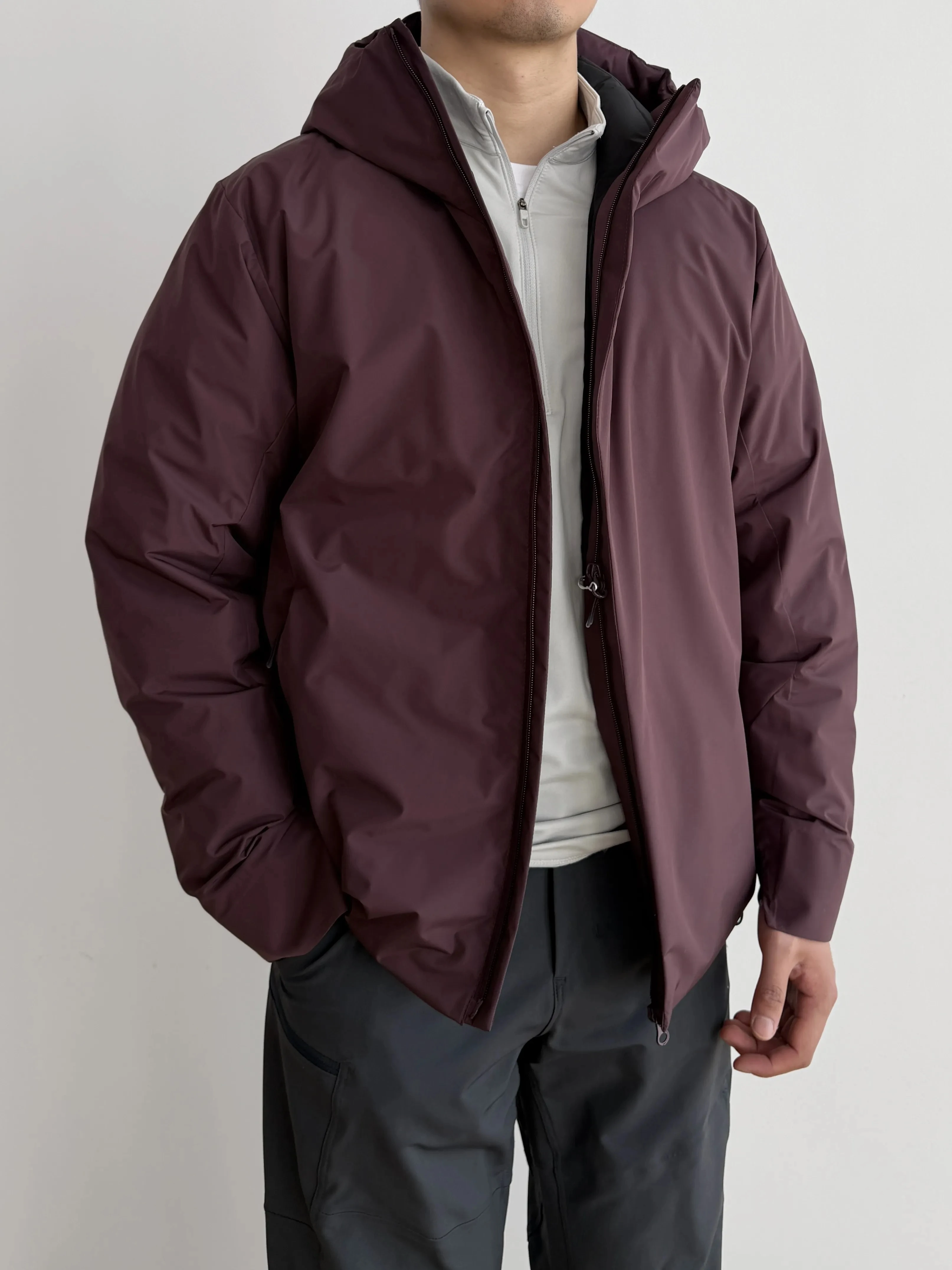 Men's Thickened down Jacket Windproof Waterproof Outdoor Sports City Casual High Temperature Resistant Three-Proof Baffled