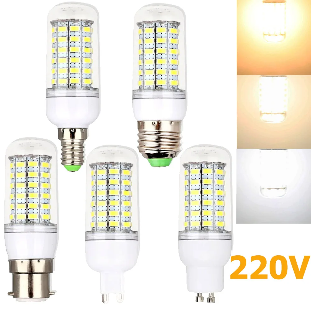 5 W-25 W Ledコーン電球5730 Smd 220 V Led電球ホームランプE 14 GU 10 B 22 G 9 E 27暖白色装飾ルームランプ