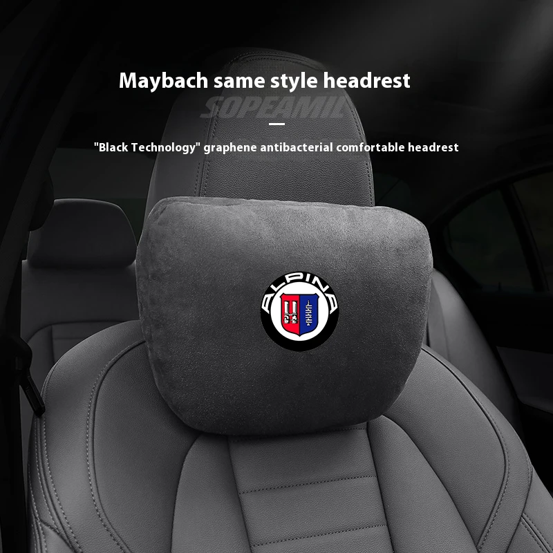 

For ALPINA B3 B4 B5 B7 B8 D3 D4 D5 XD3 XD4 XB7 B12 G20 G30 G45 G60 G82 E87 E92 Car Headrest Neck Support Seat Soft Neck Pillow