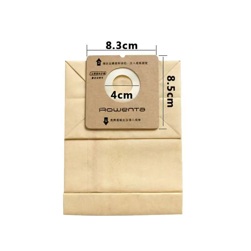 5pcs Rowenta Vacuum Cleaner Accessories Dust Bags For Rowenta RO1124/RO1131/132/RO1136/RO1321/RO1336 Disposable Paper Dust Bags