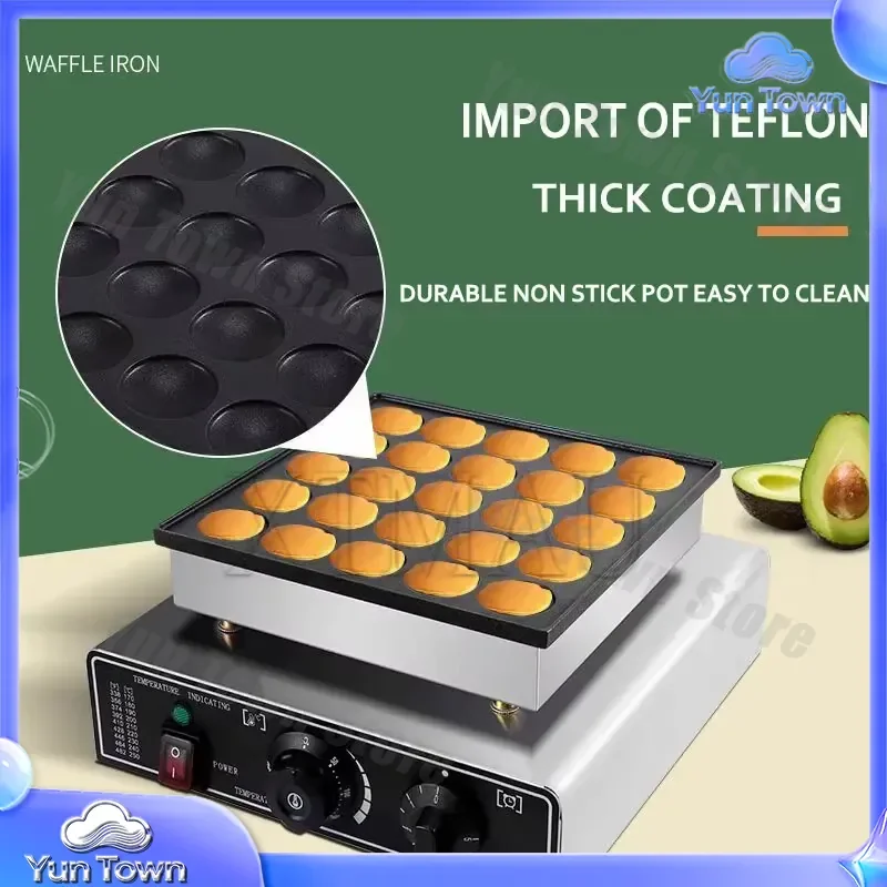 for Muffin Pancake Baker 110V 220V 900W Commercial Electric Nonstick Waffle Maker Machine