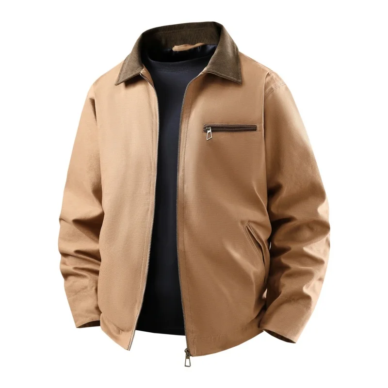 Nouveau lâche simplicité hommes manteau printemps automne mode exercice solide revers veste extérieur confort décontracté polyvalent hauts hommes