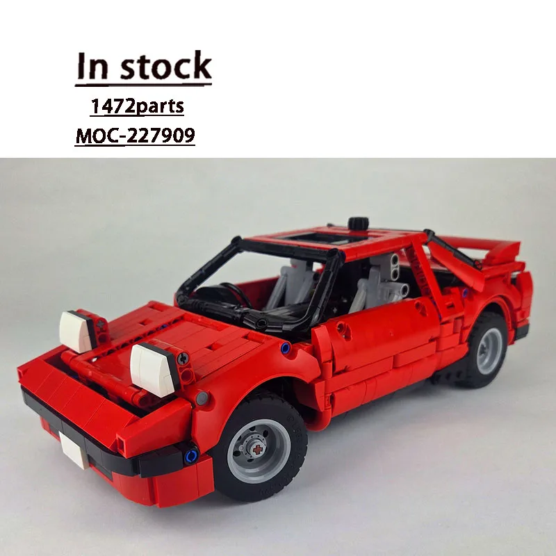 MOC-227909 クラシックな新しい象徴的なスポーツレッドスーパーカーレーシングビルディングブロックモデル、1472ピース、男の子の子供の誕生日おもちゃギフト
