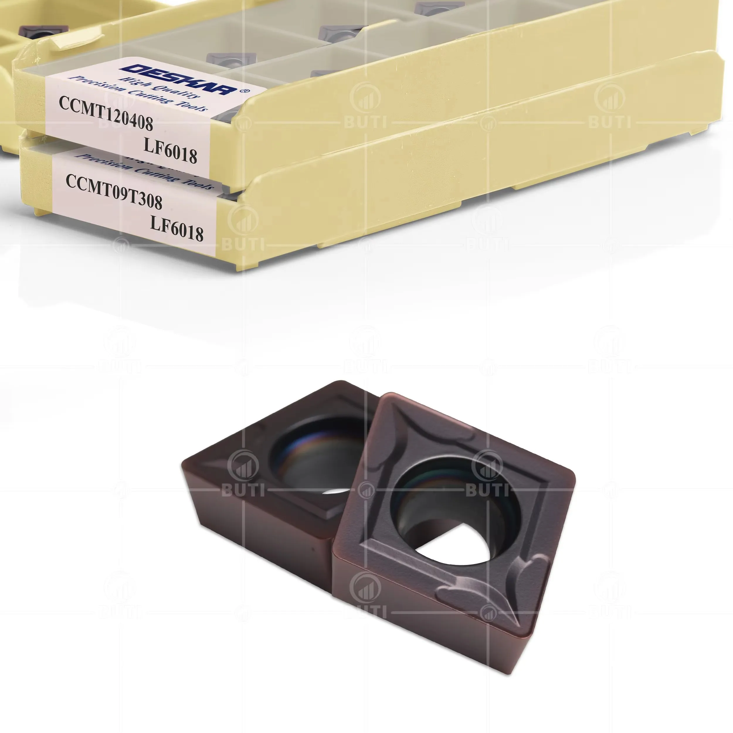 

DESKAR 100% Original CCMT060204/060208 CCMT09T304/09T308 CCMT120404/120408 LF6018 Rhombus Inner Hole CNC Lathes Turning Inserts