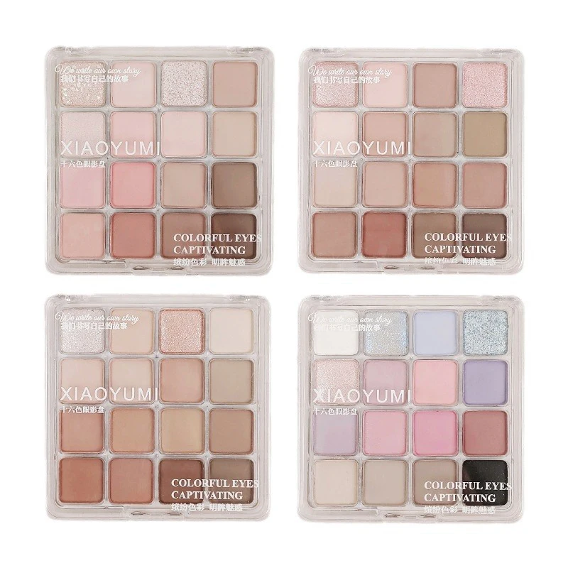 Sixteen-Color Sunset Magic Eye Shadow Plate Pearl Matte Earth Color Korean Makeup Eye Shadow 2025 New Classic Earth Color Serie
