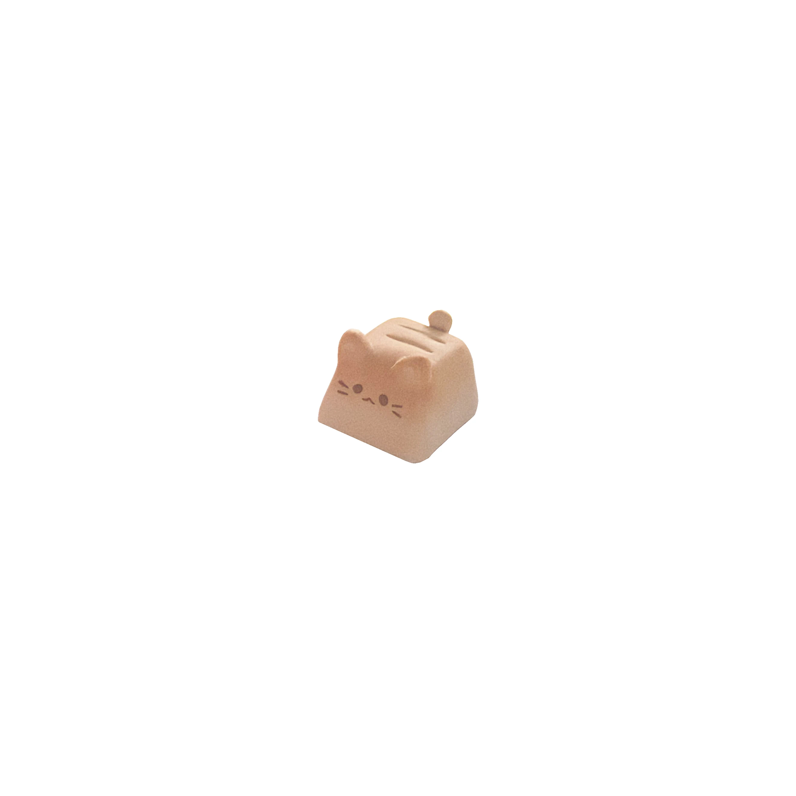 Handmade Cute Cat Keycap for Cross Swtich Mechanical Keyboard Yellow Polymer Clay DSA Keycaps