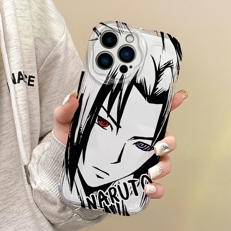 Cool N-Narutos Uchiha Sasuke Anime Phone Case For iPhone 16 Pro Max Case 15 14 13 12 11 8 7 Pro X XR XS Max Soft Dustproof Cover