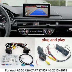 Car Trajectory Decoder Reverse Camera For Audi A6 S6 RS6 C7 A7 S7 RS7 4G 2015~2018 8-inch Original Screen Upgrade Parking Camera