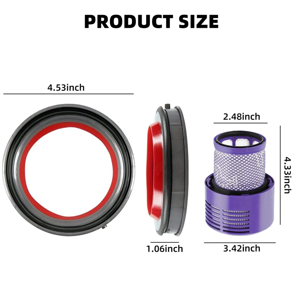 먼지통 상단 고정 씰링 링, 다이슨 더트 컵 교체, V10 SV12 와 호환 가능