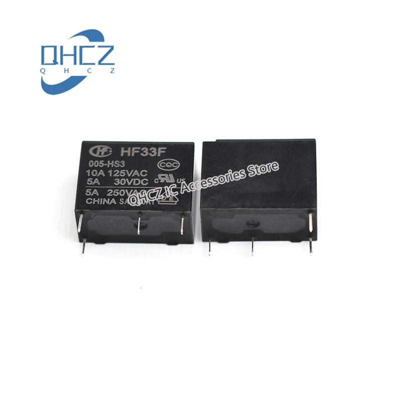 5pcs/lot Relays JZC-33F 005 012 024 -HS3 ZS3 5V12V24V 4 pin 5 pin 5A HF33F original relay