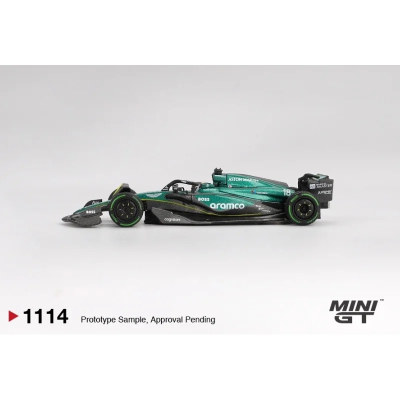 ميني جي تي 1:64 أستون مارتن AMR24 # 14 فرناندو ألونسو # 18 لانس سترول 2024 F1 مجموعة نماذج سيارة مصنوعة من خليط معدني هدية #5